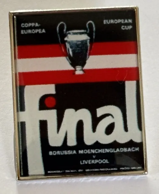 LIVERPOOL v BORUSSIA MONCHENGLADBACH EUROPEAN CUP FINAL 1977 LAPEL PIN BADGE