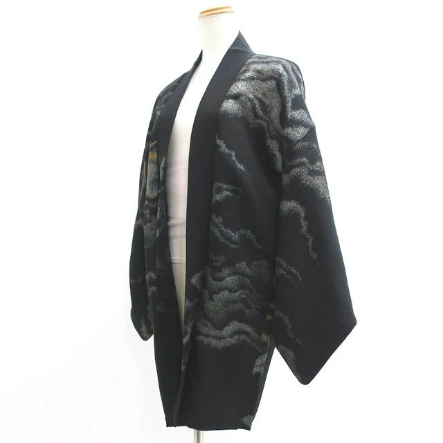 9221E2 Silk Vintage Japanese Kimono Haori Jacket Cloud