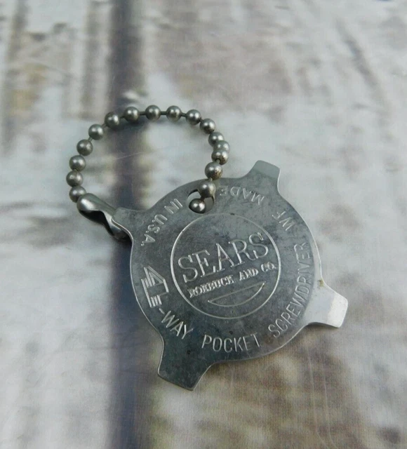 VINTAGE SEARS ROEBUCK & Co. Craftsman 4Way Pocket Screwdriver Keychain Fob Ring £7.56 PicClick UK
