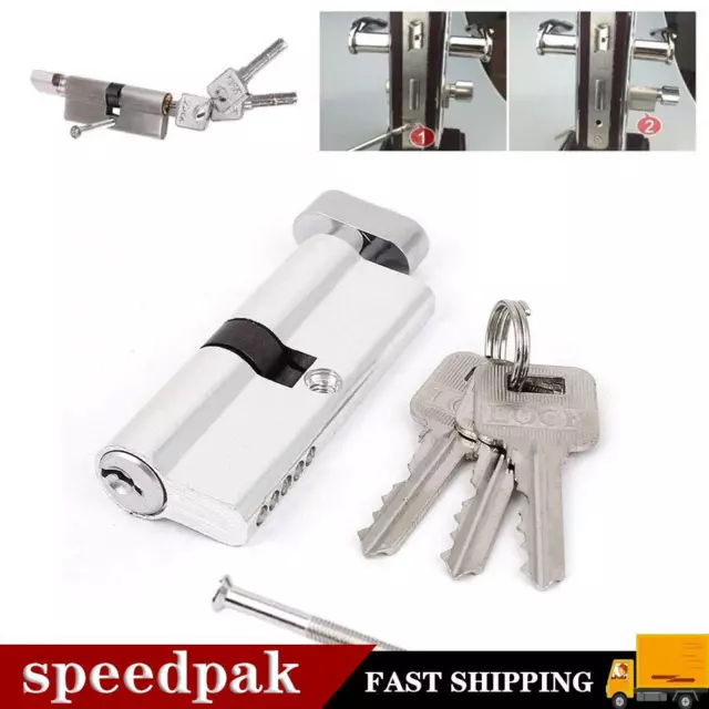 Thumb Turn Cylinder Euro Barrel Door Lock Core Anti Extra Anti UK Drill Key X5 н