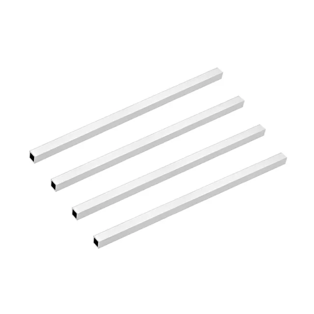 6063 Aluminium Tube Carré Tube 8mmx8mmx1mm Mur 200mm Sans Soudure Tuyau 4Pcs