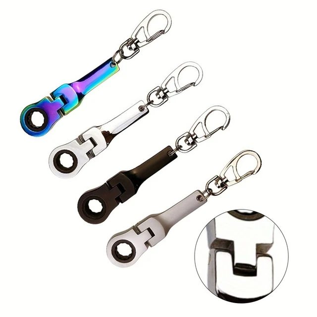 Chiave portatile compatta 10 mm chiave portachiavi portatile 180 gradi girevole