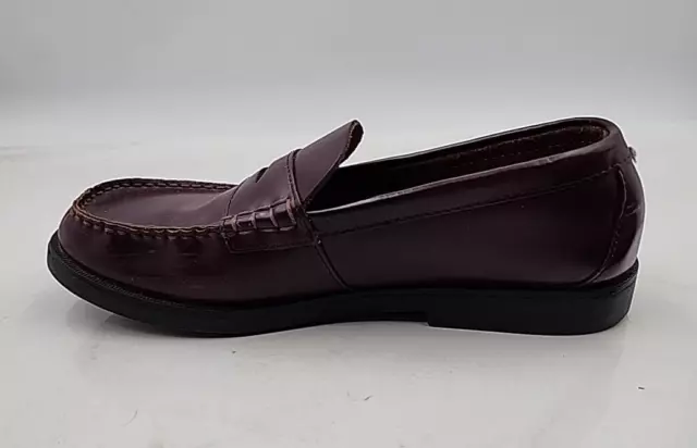 SPERRY COLTON LEATHER PENNY LOAFERS Boys SIZE: 6.5 BURGUNDY/BROWN 3