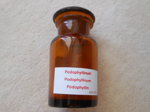 Altes Apothekergefäss Podophyllin 8cm 2