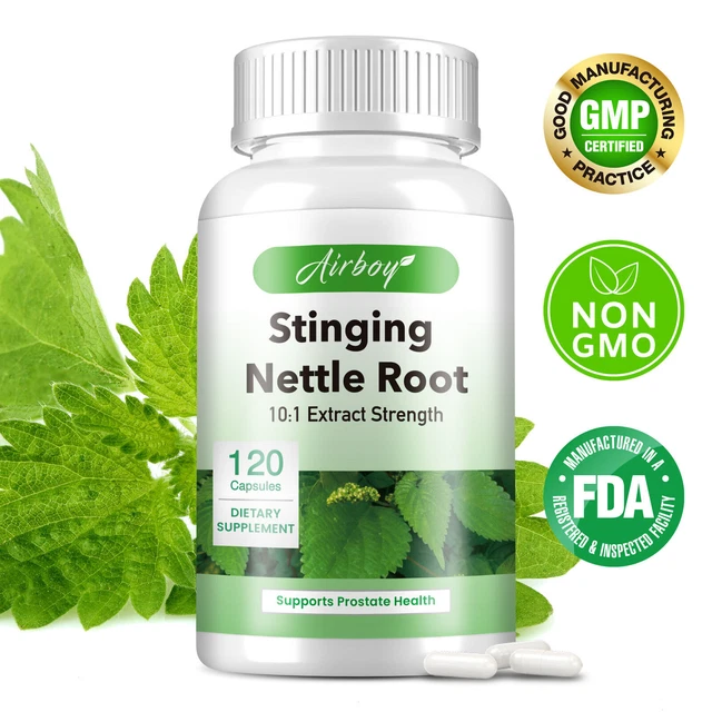 STINGING NETTLE ROOT 7500mg Relieve Hair Loss, Prostate & Urinary