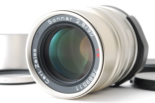 CLA'D [MINT W/ Hood] CONTAX Carl Zeiss Sonnar T 90mm F2.8 Lens G1