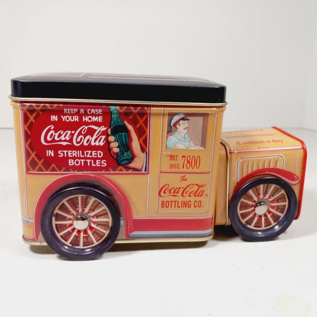 Coca Cola Delivery Truck W/ Metal Moving Wheels Collectible by Tin Box Co.  1995