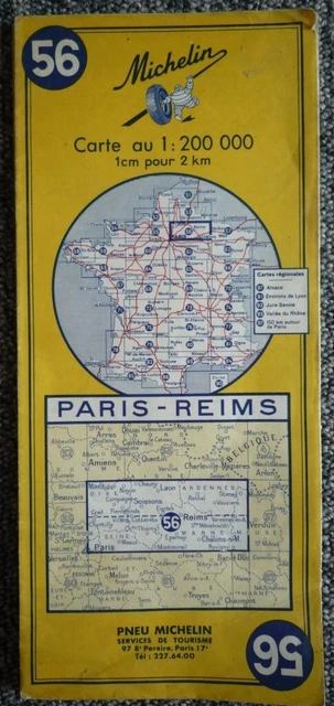 ANCIENNE CARTE MICHELIN n° 75 BORDEAUX - TULLE Map Kaart Karte Ed 1945