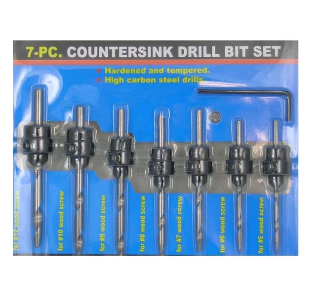 7-Pc. Countersink Drill Bit Set