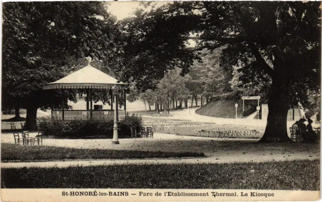 CPA St-HONORÉ-les-BAINS - Parc de l'Etabl. Thermal Le Kiosque (293094)