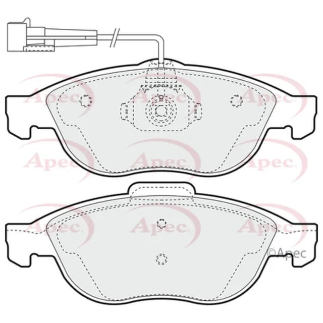 For Alfa Romeo 156 932 1.9 JTD Genuine Apec Front Brake Disc Pads Set