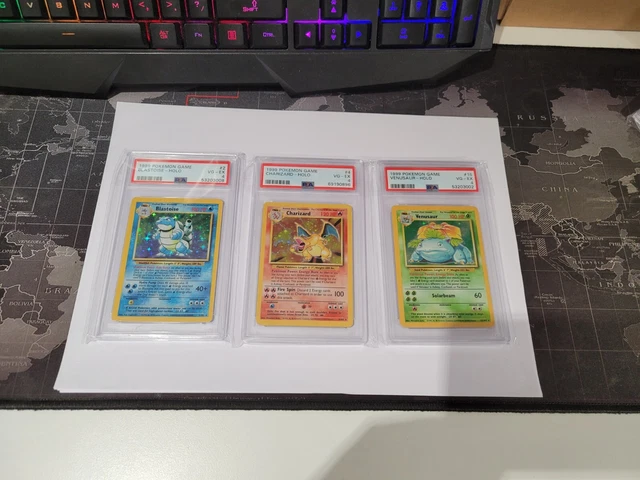 Complete Base Set PSA 4 Pokemon Big 3 Charizard Blastoise Venasaur 2 4 15 /102
