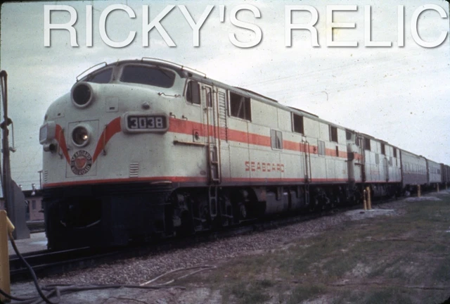 Duplicate Slide SAL #3038 EMD E7A's Seaboard Air Line Savannah GA 1962 Action