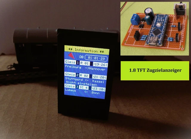 ZUGZIELANZEIGE DISPLAY DIGITAL Modelleisenbahn H0 Zubehör Modellbahn ...