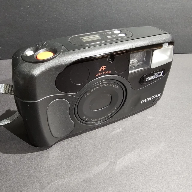 Appareil Photo Compact Pentax Zoom 60-X 38-60mm (1991) - Argentique 35mm Testé, état EXC+