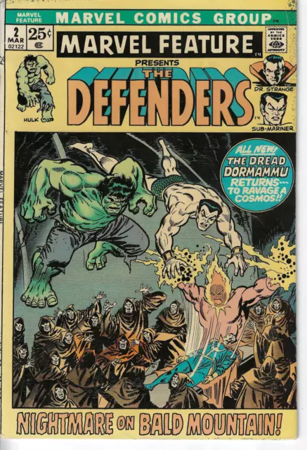 1972 Marvel Feature #2 2nd Appearance Defenders Free Shipping!