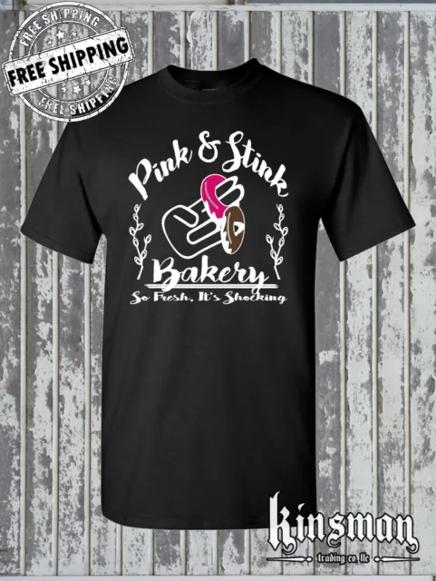 PINK & STINK Bakery Funny Adult Offensive T-Shirt / Shocker Donut ...