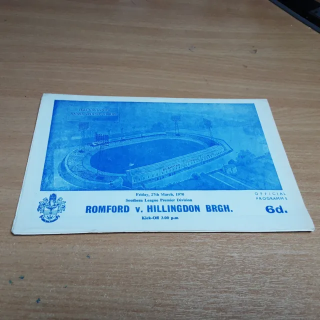 Romford v Hillingdon Borough, Southern League Premier, 27/3/1970