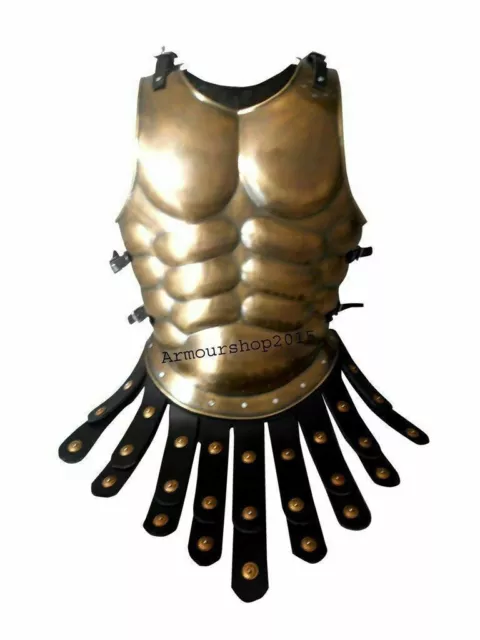 Medieval Roman Muscle Armour Jacket Cuirass brass Antique Finish Halloween gift