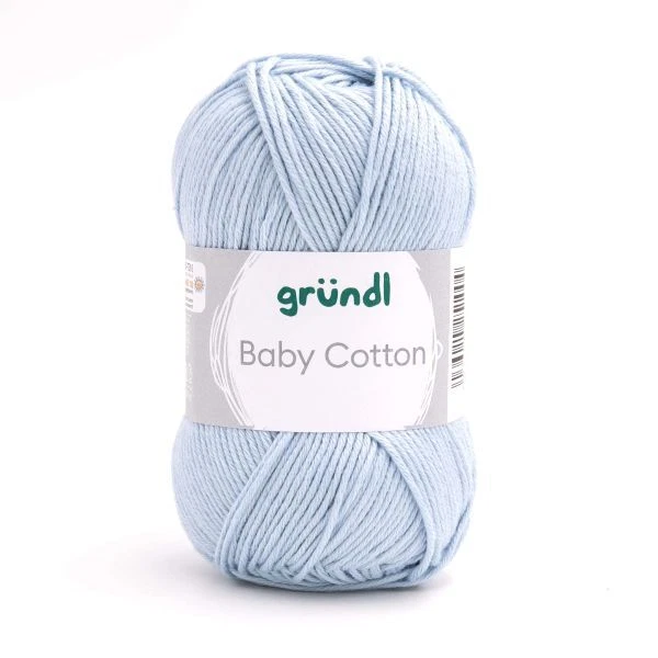 Gründl Wolle Baby Cotton 50 g hellblau  Babywolle