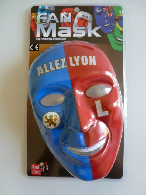 Ol Olympique Lyonnais " Allez Lyon " Fan Mask Masque Supporter Foot Football