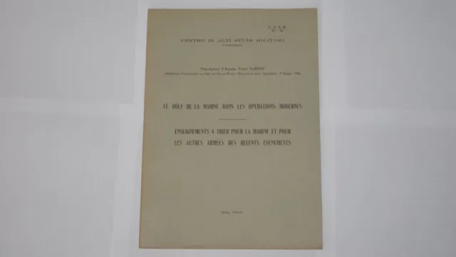 Pierre Barjot Le Role De La Marine Dans Les Operations Modernes 1956