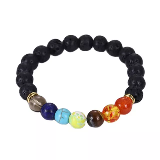 Energy Bracelet Elastic Rope Physical Fitness Faux Volcanic Stone Yoga Beads