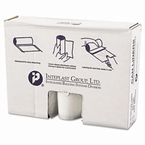 45 Gallon Clear Trash Bags, 40x46, 12mic, 250 Bags (IBSVALH4048N14)