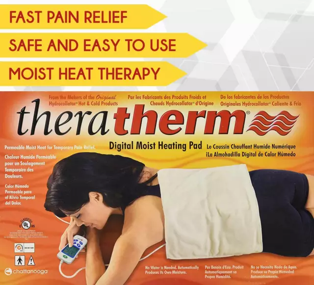 Digital  Moist Heating Pad, Chattanooga Theratherm 1032 (14" x 27") Body or Back