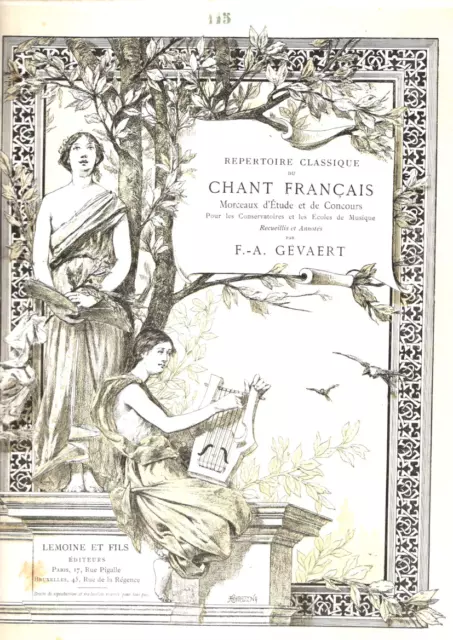 Gevaert. Repertoire Classique Du Chant Francais N°115 Armide Opera Gluck