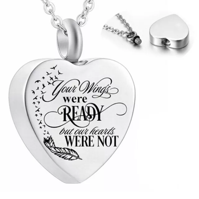 NEW Heart Urn Necklace for Ashes  Cremation Jewelry Keepsake Memor PN`UK