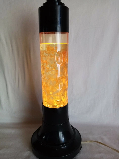 lampe vintage forme cylindre en verre avec des alvéoles et des paillettes