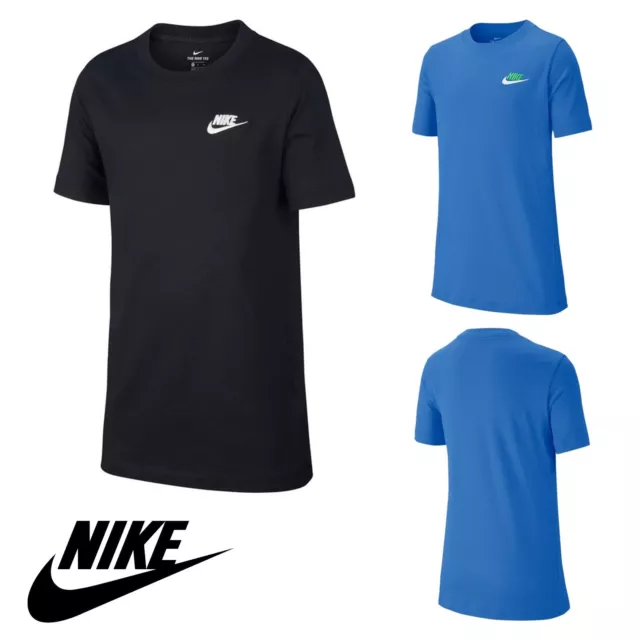 Junior Nike T Shirts Cotton Top Boys Girls Kids Short Sleeve Logo Tee Age 5-13