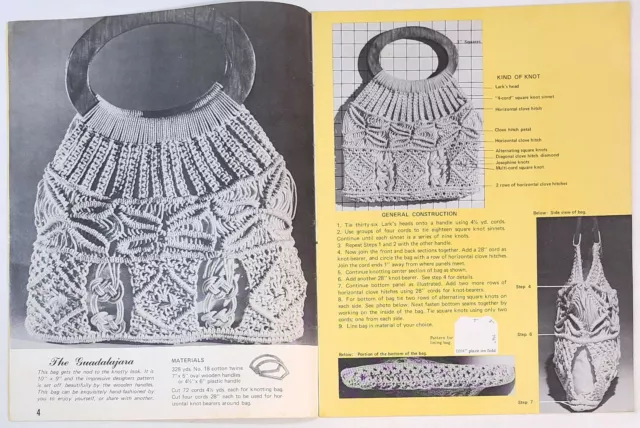 12 libros de diseño de macrame 1971 y el bolso de macrame de moda 1988 3