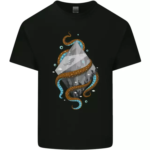Abstract Scuba Diver Diving Dive Mens Cotton T-Shirt Tee Top