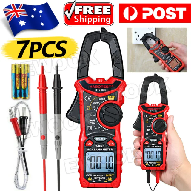 Digital AC Clamp Meter T-RMS 6000 Counts KAIWEETS Multimeter Voltage Tester