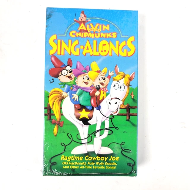 ALVIN & CHIPMUNKS Sing-Alongs Ragtime Cowboy Joe VHS Video Tape Songs