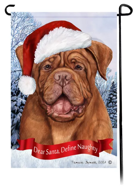Dear Santa, Define Naughty Garden Flag - Dogue de Bordeaux 054