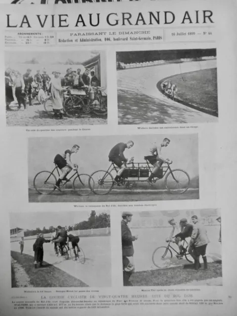 1899 Velocipede Course Bol D Or Tricycle Tandem Quadruplette 4 Journaux Anciens