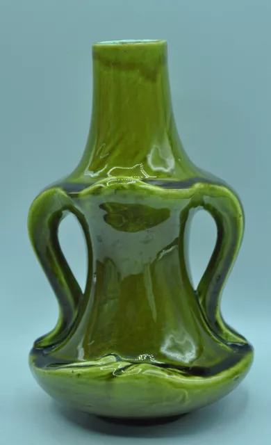 Ancien vase signé SARREGUEMINES collection céramique art nouveau