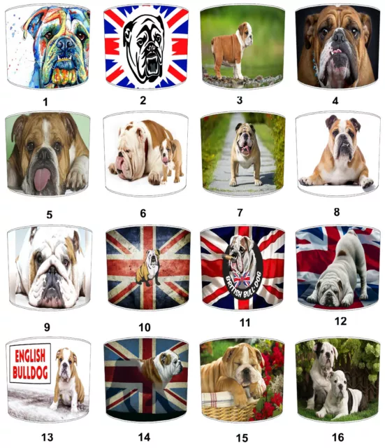 British Bulldog Lamp shades To Match British Bulldog Cushions Covers & Throws.