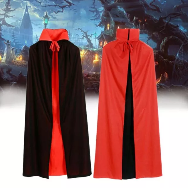 Adult Mens Cosplay Costume Halloween Hooded Robe Cloak Cape Party Vampire