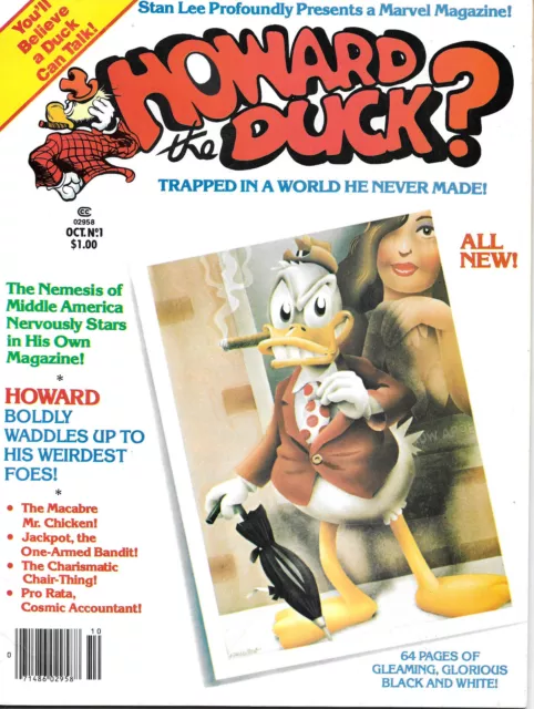 Howard the Duck #1 Marvel magazine Beverly Cleveland Bill Mantlo Gene Colan VF-