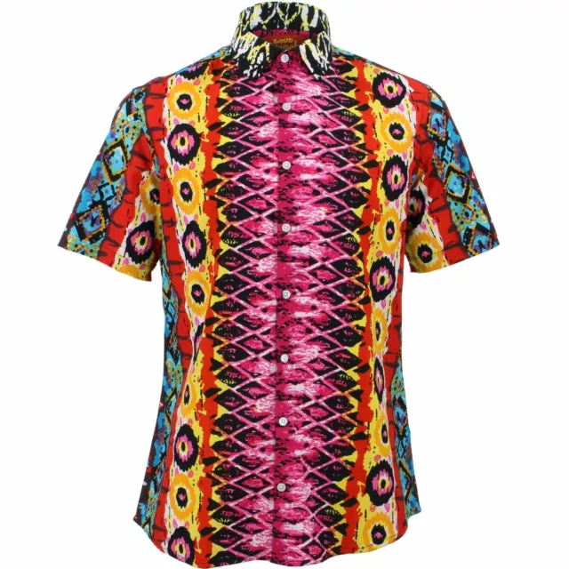 Camisa Hombre Loud Originals Corte Normal Serpiente Rosa Retro Psicodélico Fancy