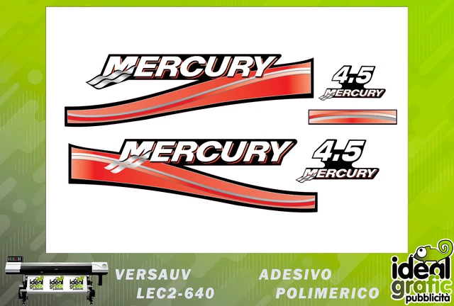 kit adesivi calandra motore fuoribordo mercury 4,5 cv