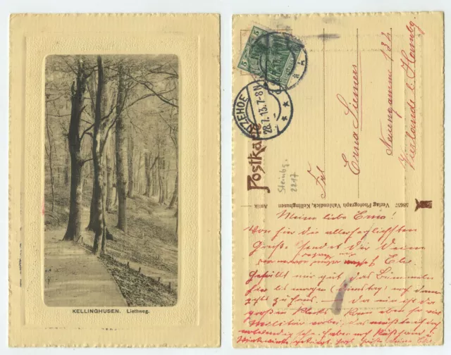 86169 - Kellinghusen - Liethweg - postal, funcionado Itzehoe 28.7.1913