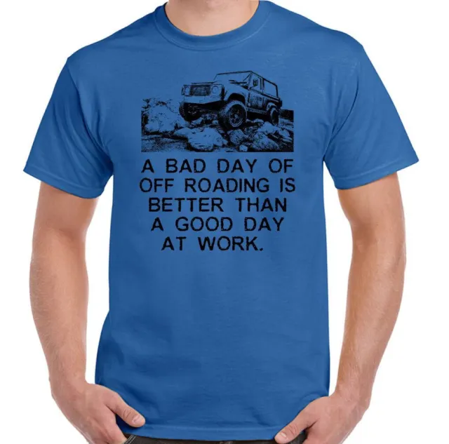 T-shirt 4x4 divertente da uomo A Bad Day Off Roading 90 110 SVX 9