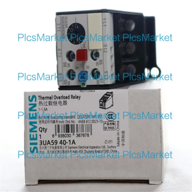 1PC NEW Siemens Thermal overload relay 3UA5940-1A 3UA5 940-1A 1-1.6A