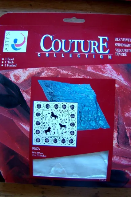 N.o 24 Arty's Couture Collection tela terciopelo seda pañuelo de seda 90x90 cm REZA