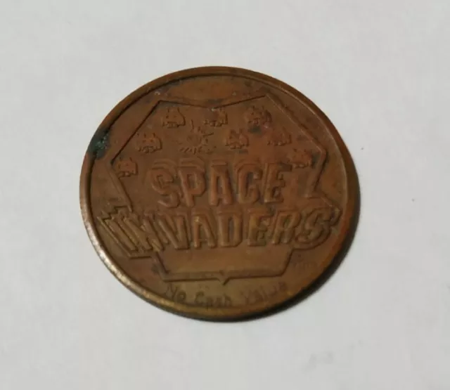 1982 Worlds Fair Video Expo Space Invaders Arcade Promo Coin Token Retro Gaming